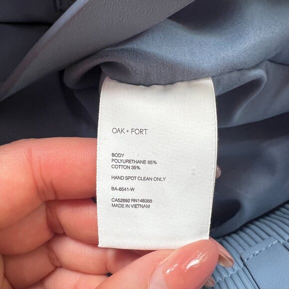 Oak + Fort Misty Blue Pleated Bucket Bag - Picture 11 of 11